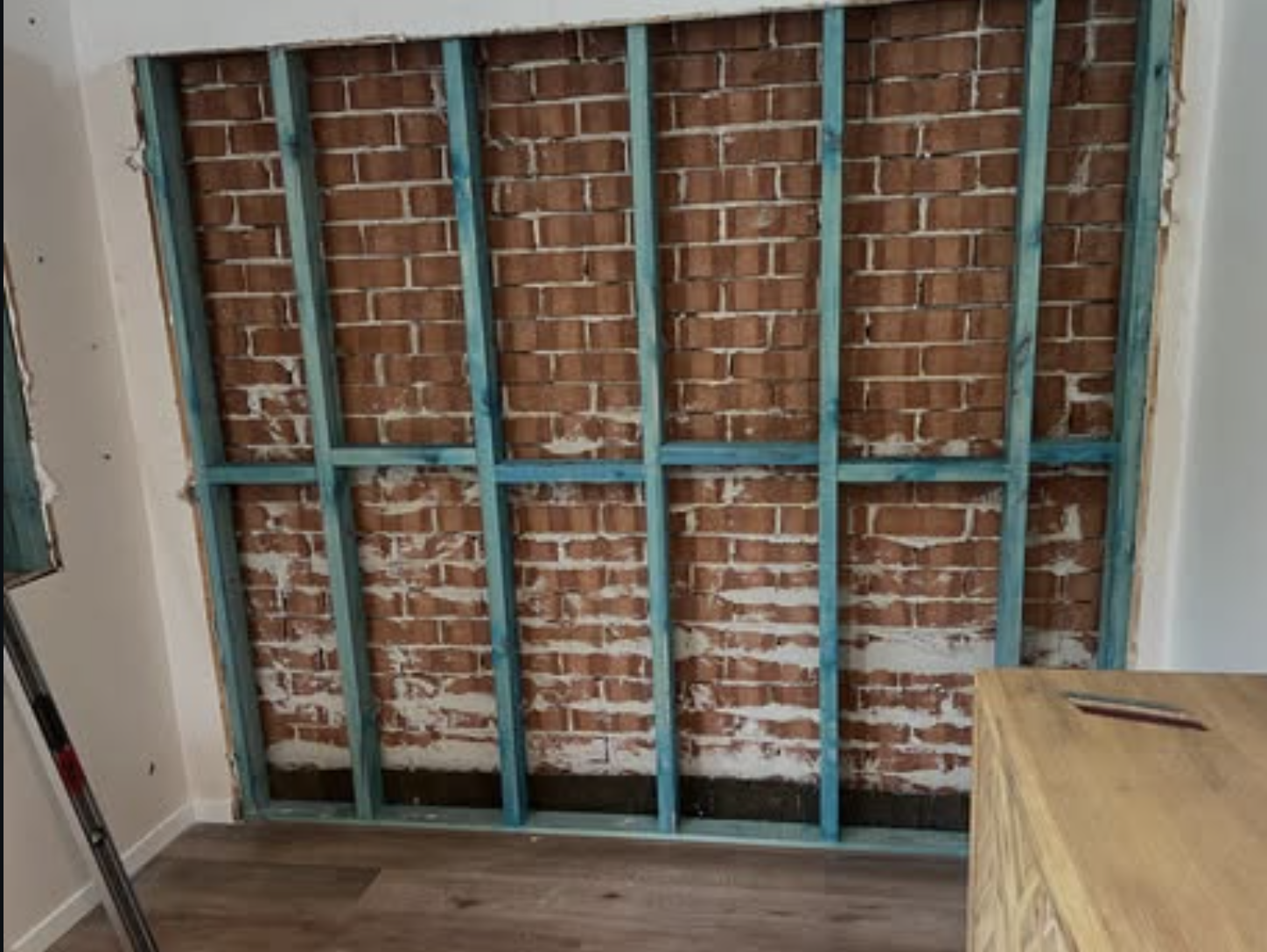Full home renovation with new interior framing